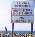 No Tresspassing sign