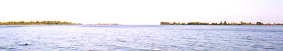 Amherst Bay showing Nut Island  on Amherst Island