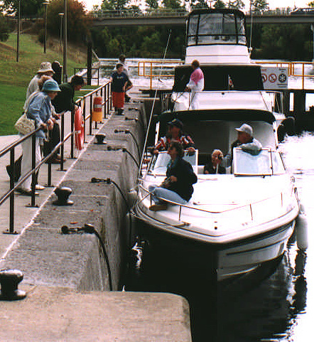 Scotts Mills is a popular place to watch boats